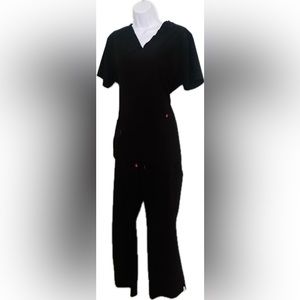 Black and pink scrub set, size medium by Smitten